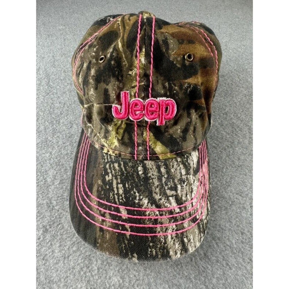 Womens Love My Jeep Hat Camo Print Pink Embroidery Baseball Cap Velcro Strap Car